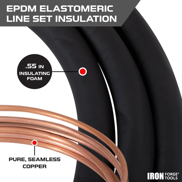Alt view image 6 of 6 - HVAC Line Set Insulation, 3/4" & 3/8", 25 Ft Copper