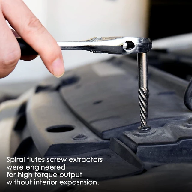 Alt view image 5 of 7 - 55-Piece Easy Out Screw Extractor Set with Broken Bolt Extractor Kit