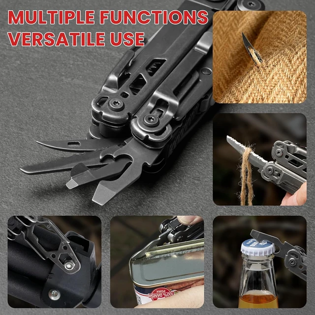 Alt view image 7 of 7 - 33-in-1 Full-Size Multitool Pliers with EDC Knife, Stainless Steel