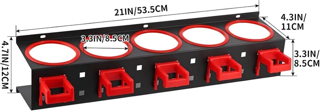 Alt view image 3 of 7 - 2 Pcs Wall Mount Spray Bottle Storage Rack, Steel Bottle Organizer for Car Detailing