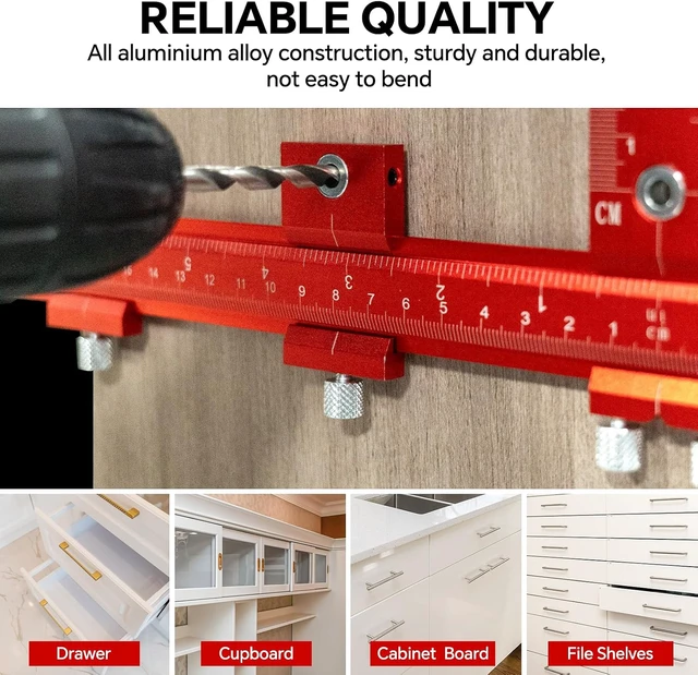Alt view image 3 of 7 - Aluminum Cabinet Handle Jig, Cabinet Hardware Jig Tool