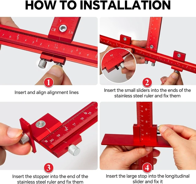 Alt view image 6 of 7 - Aluminum Cabinet Handle Jig, Cabinet Hardware Jig Tool