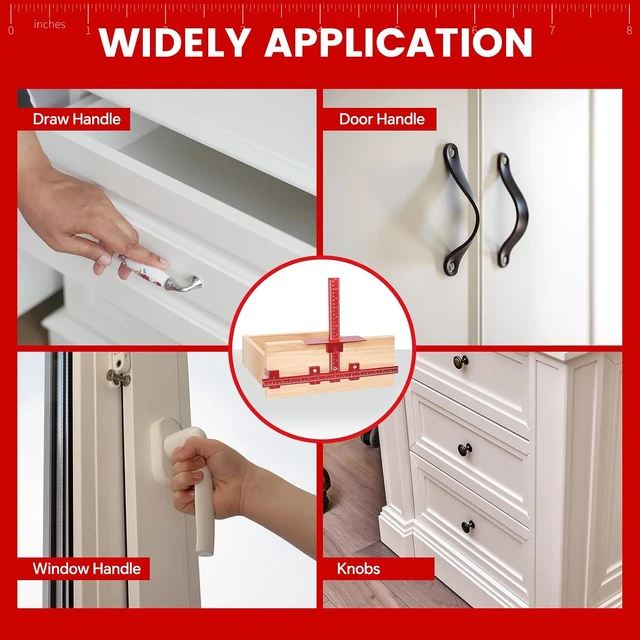 Alt view image 7 of 7 - Aluminum Cabinet Handle Jig, Cabinet Hardware Jig Tool