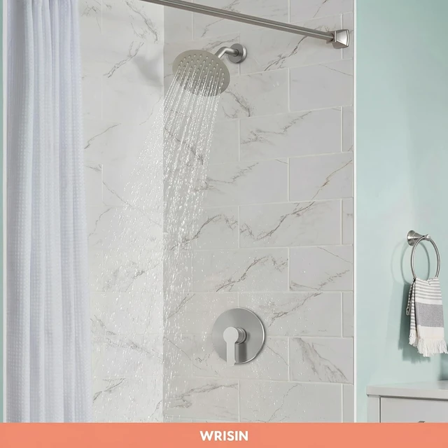 Alt view image 2 of 6 - Brushed Nickel Shower Faucet Set, Shower Valve Kit with 6-Inch Showerhead