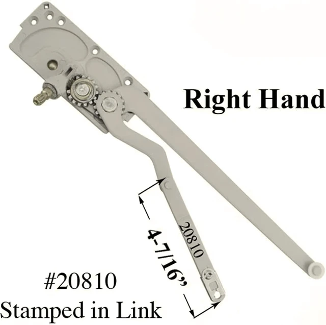 Alt view image 3 of 7 - Casement Window Dual Arm Operator, 4-7/16" Marvin & Truth Entrygard OEM #20810 Compatible, 15 Series Window Crank TH 23077 Replacement, Right Hand