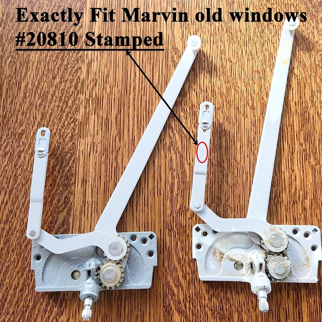 Alt view image 4 of 7 - Casement Window Dual Arm Operator, 4-7/16" Marvin & Truth Entrygard OEM #20810 Compatible, 15 Series Window Crank TH 23077 Replacement, Right Hand