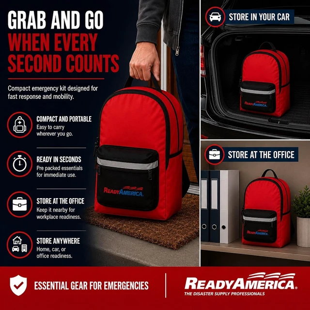 Alt view image 2 of 7 - Deluxe 2-Person 3-Day Emergency Backpack, Model 70285