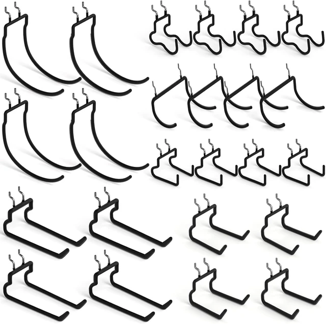 Main image of 1/4" Pegboard Drill Holder & Tool Utility Hooks, 24-Pack