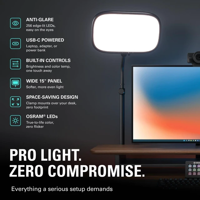 Alt view image 2 of 7 - 15" Edge-Lit LED Panel Key Light, Air MK.2