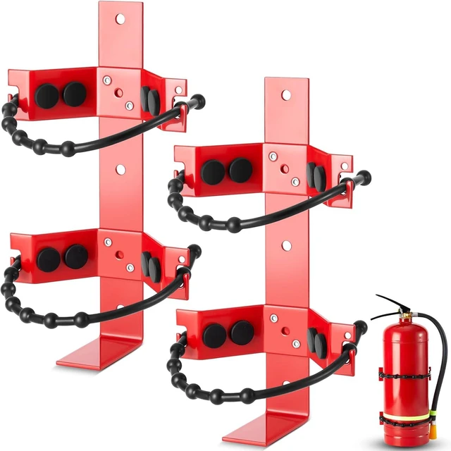 Main image of Fire Extinguisher Bracket for 2.5 Lb & 5 Lb Units, 2 Pcs (Red)