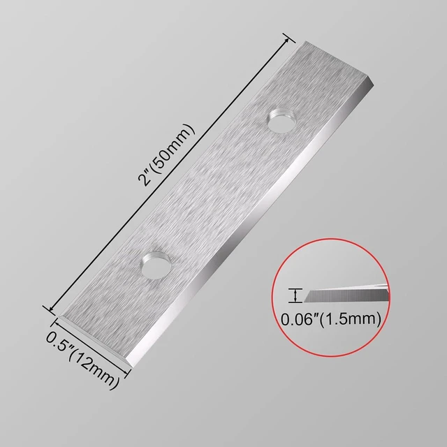 Alt view image 2 of 6 - 2" (50×12×1.5mm) Carbide Scraper Replacement Blades, 10 Pcs