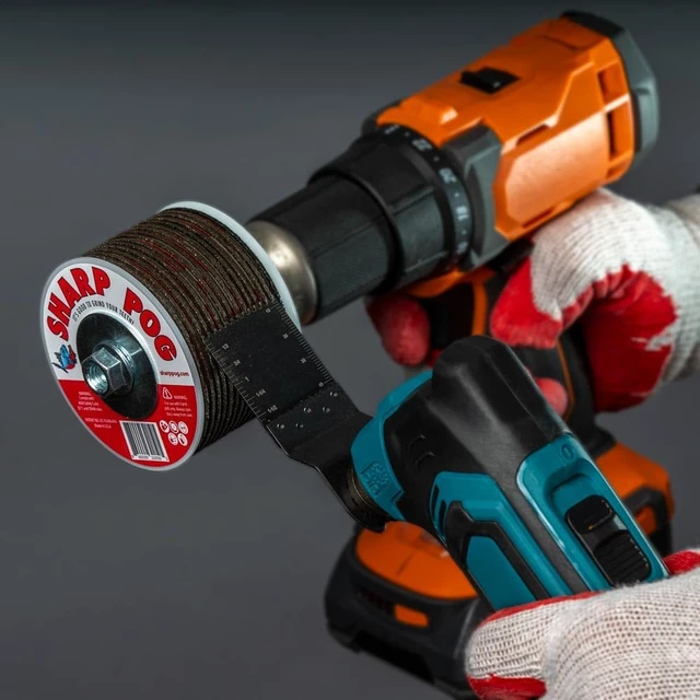 Alt view image 2 of 7 - ® Oscillating Multi-Tool Blade Sharpener Resharpens Dull High Speed Steel & Carbon Steel Oscillating Blades on All Brands
