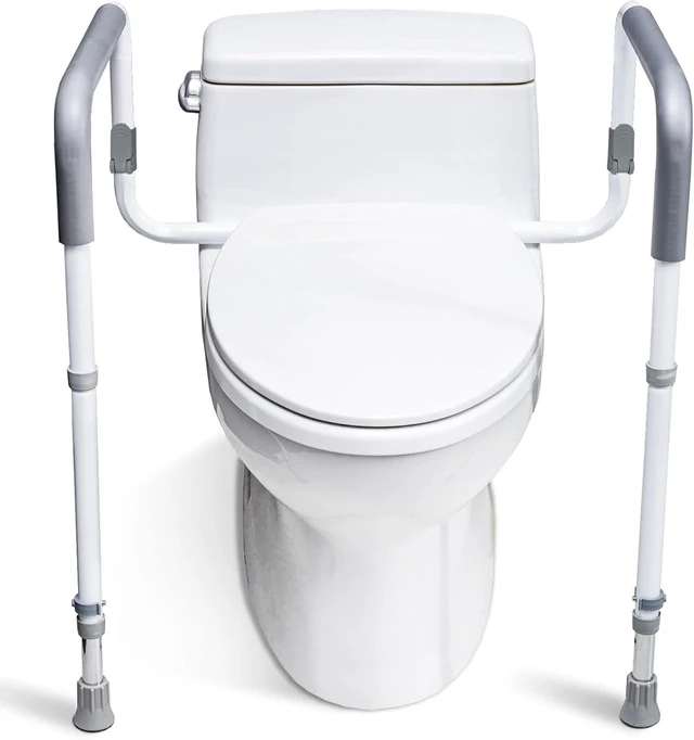 Main image of Height & Width Adjustable Toilet Safety Rail for Seniors