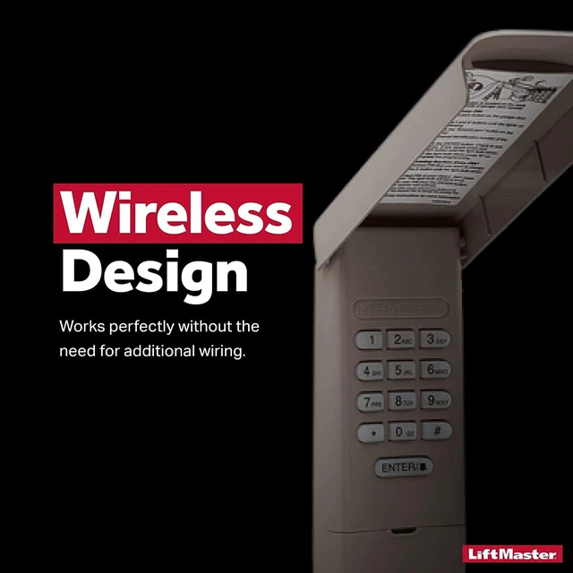Alt view image 4 of 6 - 877LM Wireless Keypad for Openers with Yellow Learn Button (ONLY)