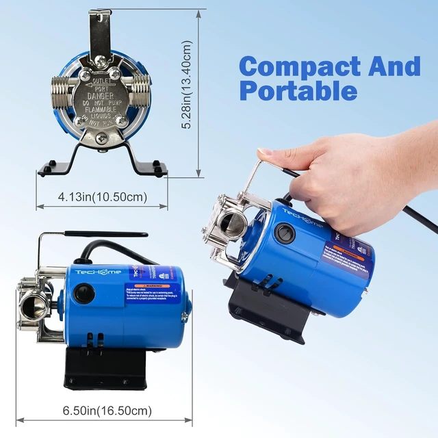 Alt view image 2 of 6 - 115V Electric Water Transfer Pump, 1/10 HP Utility
