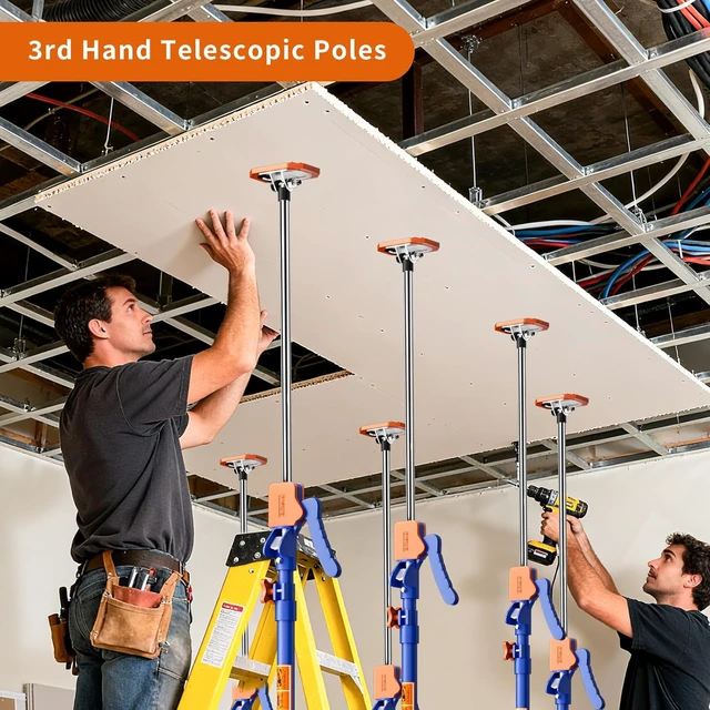 Alt view image 7 of 7 - 54-115 Inch Adjustable Cabinet Jack Support Pole, 4-Pack