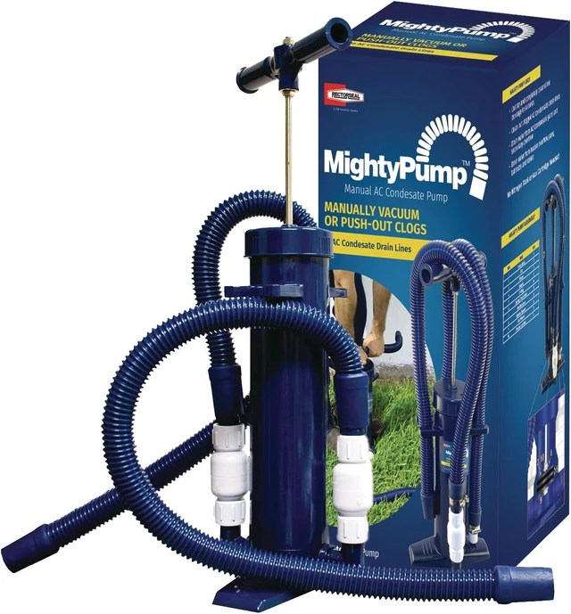 Main image of Mighty Pump 97795 Hand Operated A/C Condensate Pump Lightweight & Heavy Duty PVC, Clears Slime, Mold & Dirt, HVAC