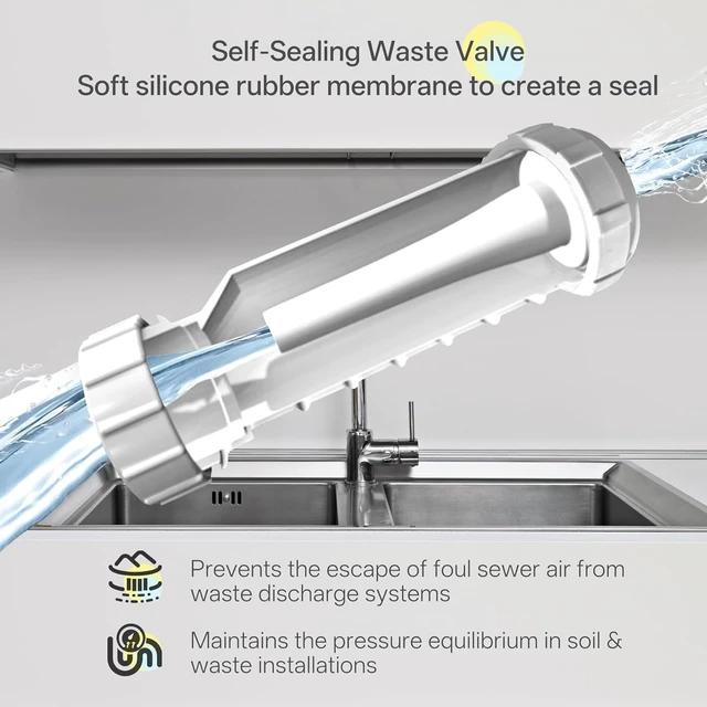 Alt view image 3 of 7 - RV Hepvo Waterless P-Trap 1-1/2", Sanitary Waste Valve