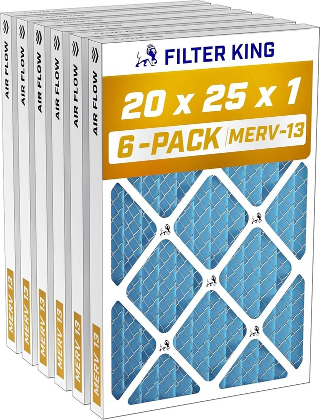 Main image of 20x25x1 MERV 13 AC Furnace Air Filters (6-Pack)