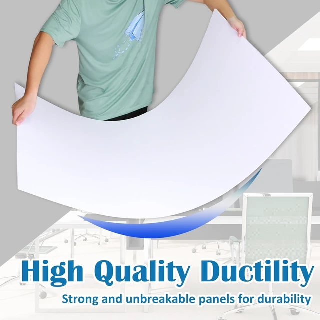 Alt view image 3 of 6 - 2ft x 4ft White PVC Drop Ceiling Tiles, 10-Pack