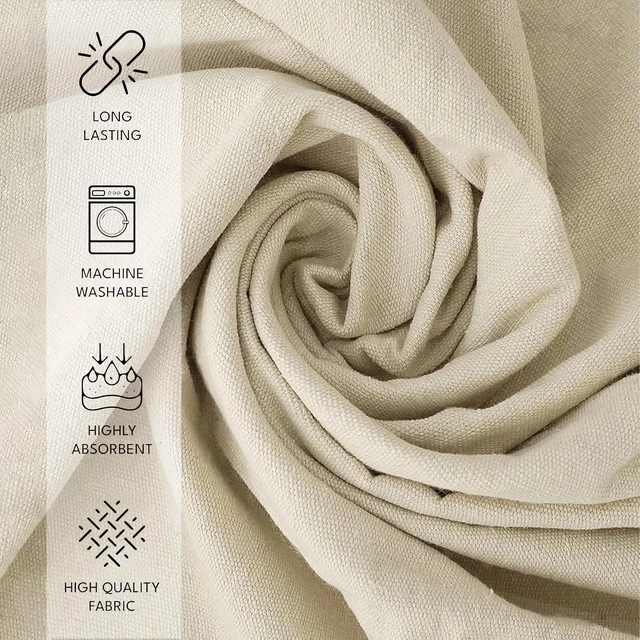 Alt view image 3 of 6 - 4' x 12' Canvas Painters Drop Cloth, Pack of 4 Thick All-Purpose Tarp with Double Stitched Edges for Furniture & Floor Protection