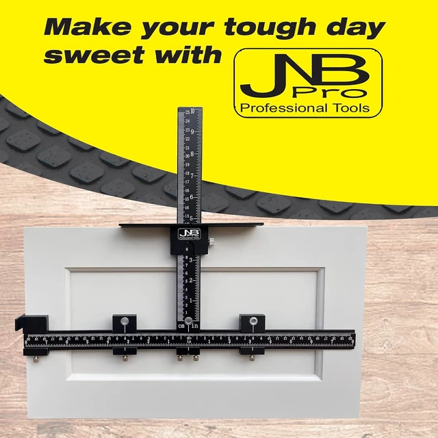 Alt view image 6 of 6 - Cabinet Hardware Jig with Center Drill Guide Hole Drilling Tool for Drawer Handles & Pulls, Full Aluminum Body with Free Case