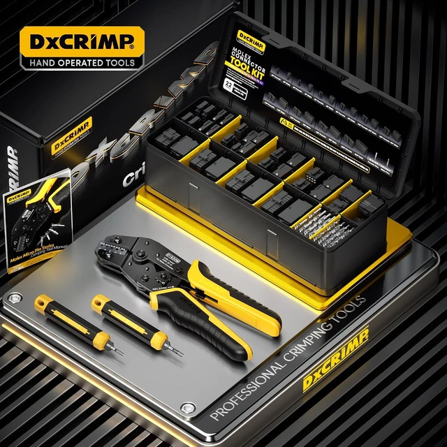 Alt view image 6 of 7 - Micro-Fit 3.0 Ratcheting Crimper Kit, 22 Types 220 Pin 3.0mm Connectors for 3020 AWG, with Pin Extractors, Molex-Compatible