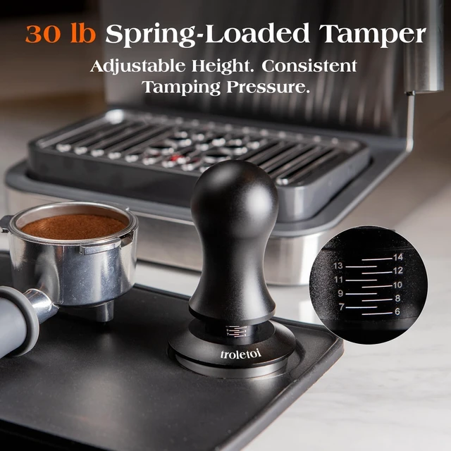 Alt view image 4 of 7 - 51mm Espresso Accessories Kit, 7 PCS Tamper, Coffee Distributor, Puck Screen, Dosing Funnel & WDT Tool for Delonghi 51mm Machines