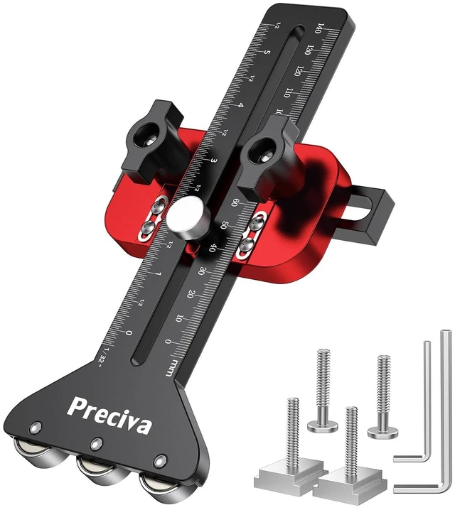 Main image of Thin Rip Table Saw Jig with 3 Pulleys for Repetitive Narrow Strip Cuts, Fits 3/8 x 3/4 U Slot & 1/4 x 3/8 T Slot