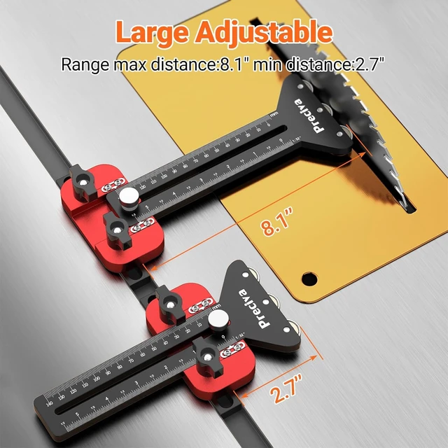 Alt view image 4 of 7 - Thin Rip Table Saw Jig with 3 Pulleys for Repetitive Narrow Strip Cuts, Fits 3/8 x 3/4 U Slot & 1/4 x 3/8 T Slot