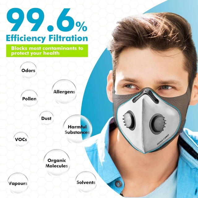 Alt view image 4 of 7 - M PRO Dust Mask, All-Day Comfortable Reusable Respirator for Dust & Woodworking Safety