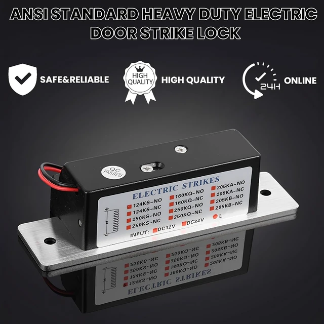 Alt view image 6 of 6 - 2026 Upgraded ANSI Heavy Duty Electric Door Strike Lock, 12VDC Fail-Secure/Fail-Safe for Access Control Systems