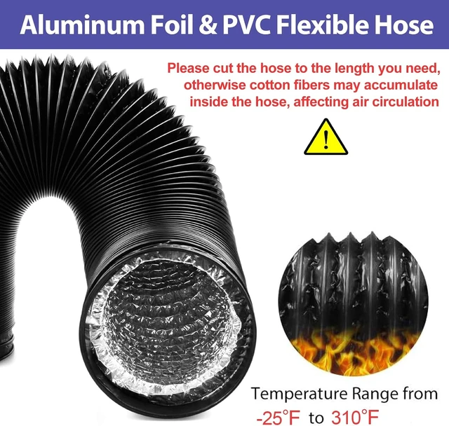 Alt view image 4 of 7 - Indoor Dryer Vent Kit for Tight Spaces Hose, 90 Degree Elbow, Connector, Duct, Adapter & Vacuum Attachment