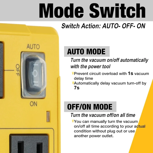 Alt view image 4 of 7 - Automatic Vacuum Switch for Power Tools, Turns Vac On & Off