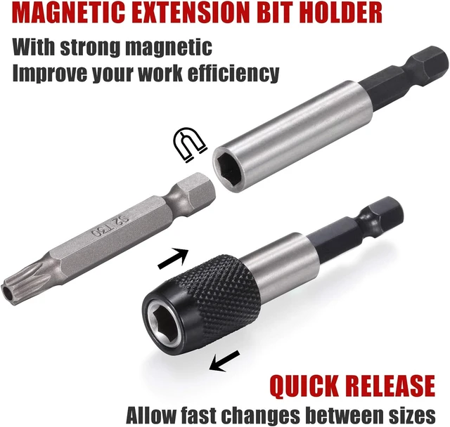 Alt view image 5 of 7 - ARUCMIN 214-Piece Screwdriver Bit Set, S2 Steel with Security Bits