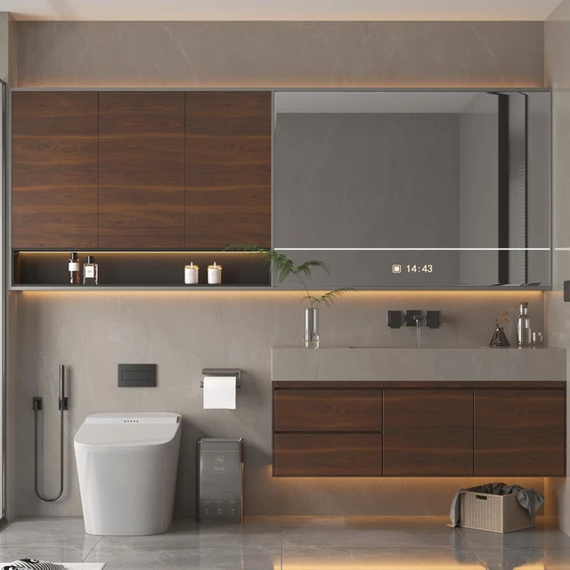 Alt view image 2 of 7 - 16x354 Inch Walnut Wood Contact Paper, Dark Brown Peel & Stick Waterproof Faux Wood Grain Vinyl Wrap for Cabinets, Walls & Desk