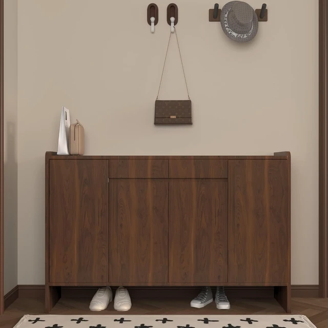 Alt view image 4 of 7 - 16x354 Inch Walnut Wood Contact Paper, Dark Brown Peel & Stick Waterproof Faux Wood Grain Vinyl Wrap for Cabinets, Walls & Desk