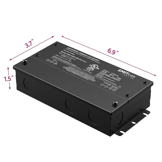 Alt view image 3 of 7 - 60W 24V 5-in-1 Dimmable LED Driver, AC 110-277V to DC Power Supply