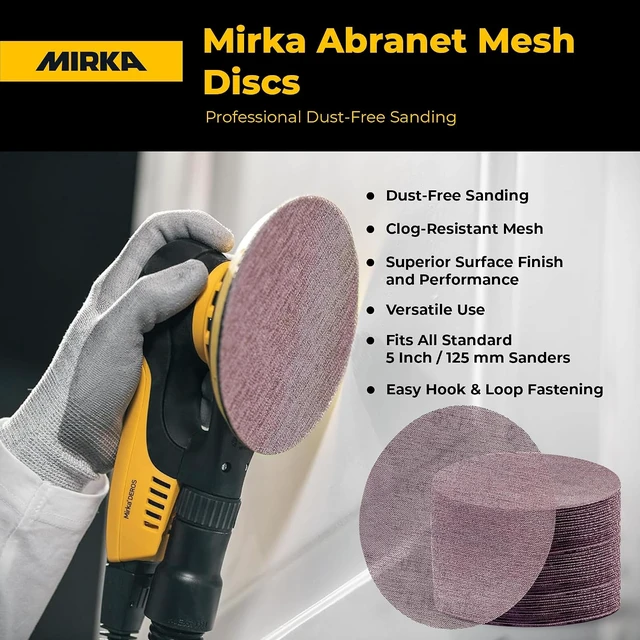 Alt view image 7 of 7 - Abranet 5 Inch 120 Grit Mesh Sanding Discs, Hook & Loop, 50-Pack