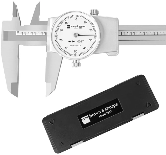 Main image of Precision 6-Inch Dial Caliper, Stainless Steel Measuring Tool