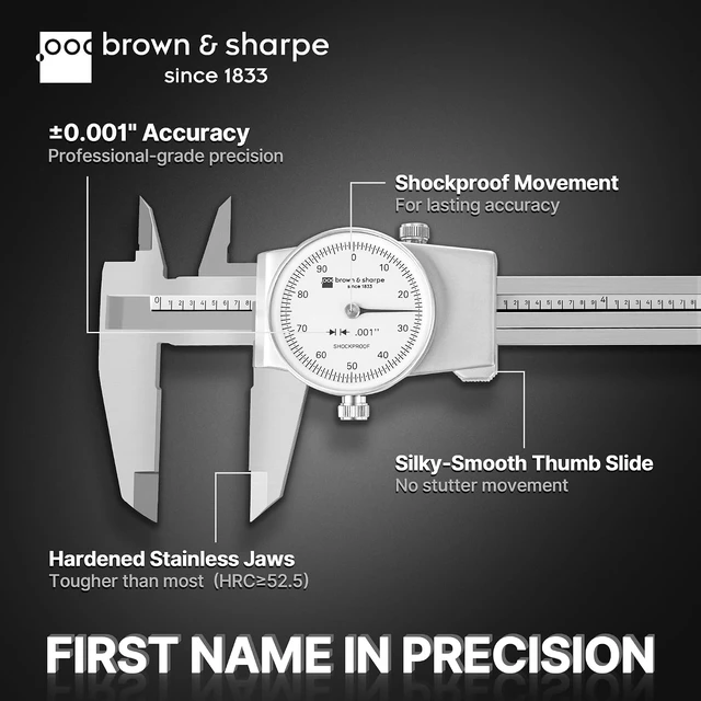 Alt view image 2 of 7 - Precision 6-Inch Dial Caliper, Stainless Steel Measuring Tool