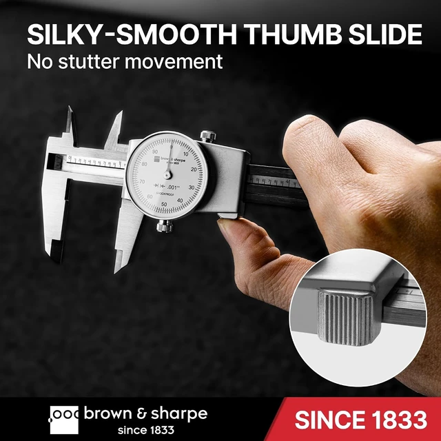 Alt view image 6 of 7 - Precision 6-Inch Dial Caliper, Stainless Steel Measuring Tool