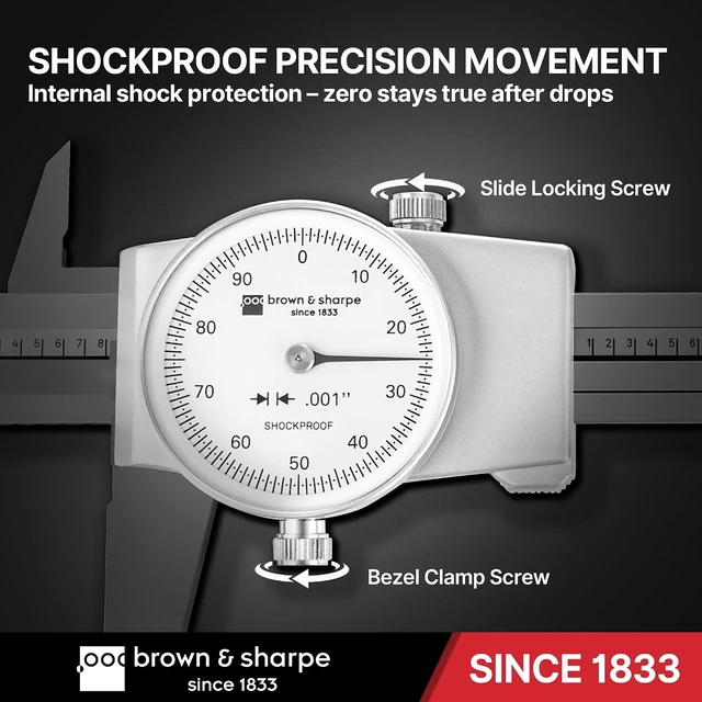 Alt view image 5 of 7 - Precision 6-Inch Dial Caliper, Stainless Steel Measuring Tool