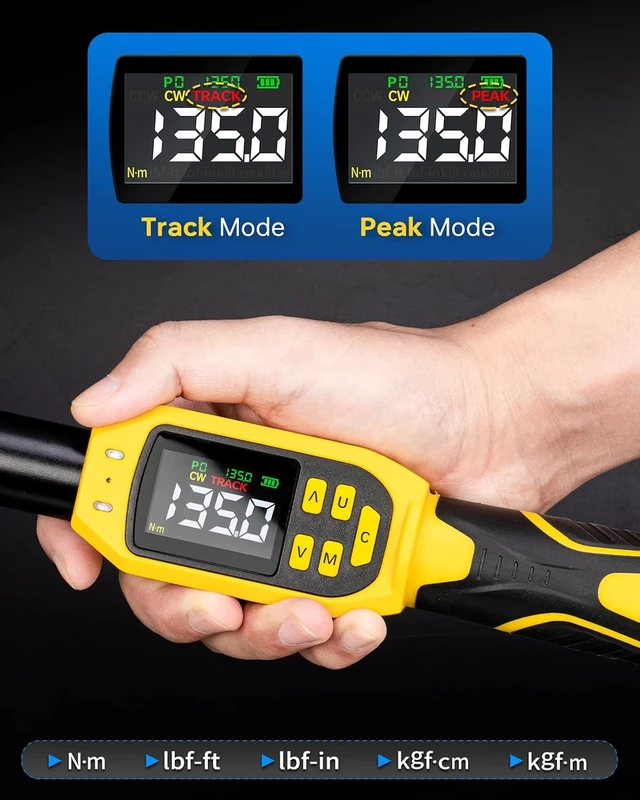 Alt view image 5 of 7 - 3/8" Drive Digital Torque Wrench, 5-99.5 Ft-lb (6.7-135 N.m)