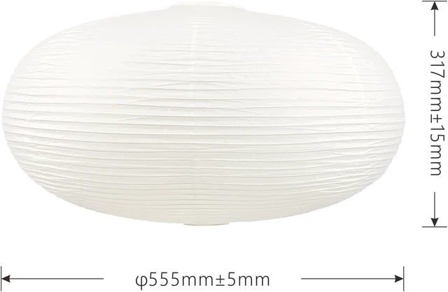 Alt view image 2 of 7 - White Oblate Pendant Lamp Shade, 55.5cm (21.85in) Chinese Lantern Paper Ceiling Lampshade