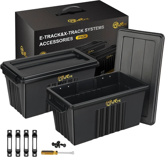 Main image of 2-Pack E-Track Basket Storage Bins, 14.5 Inch Long, 200 lbs Capacity