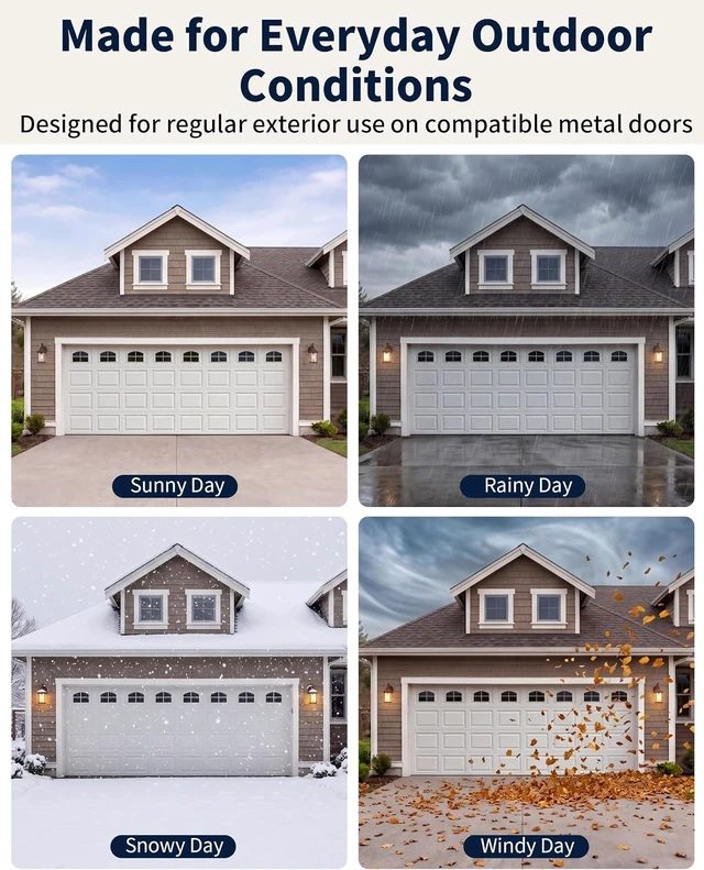Alt view image 7 of 7 - 32 PCS 6" x 4" Arched Magnetic Garage Door Windows for 2 Garage Doors