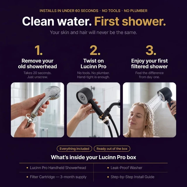 Alt view image 3 of 7 - Pro Handheld 12-Stage Filtered Showerhead, Removes Chlorine & Hard Water