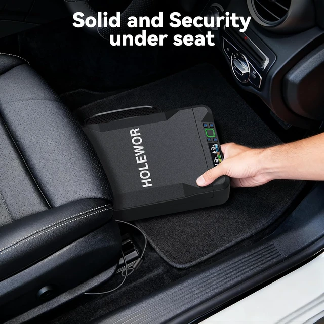 Alt view image 5 of 7 - Biometric Pistol Safe, Portable Fingerprint Car Gun Case for Handguns, Travel, Nightstand & Bedside