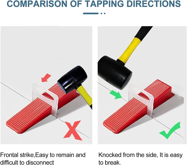 Alt view image 4 of 6 - 2000 Pcs 1/16" (1.5mm) Tile Leveling System Clips for Professional Ceramic & Stone Installation